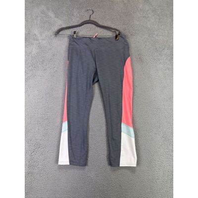 Athleta Leggings Womens Medium Grey Pink Cropped Yoga Workout Ladies